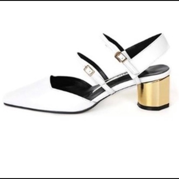 SALONDEJU SJ16104WT TWO STRAP SLINGBACK - Picture 4 of 12
